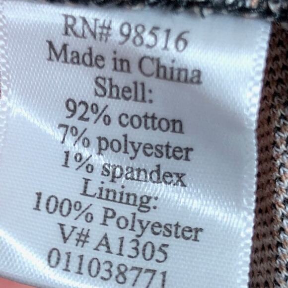 Coldwater Creek Womens Jacket Black Brown Paisley Button Collared Petite 6P - Picture 7 of 12